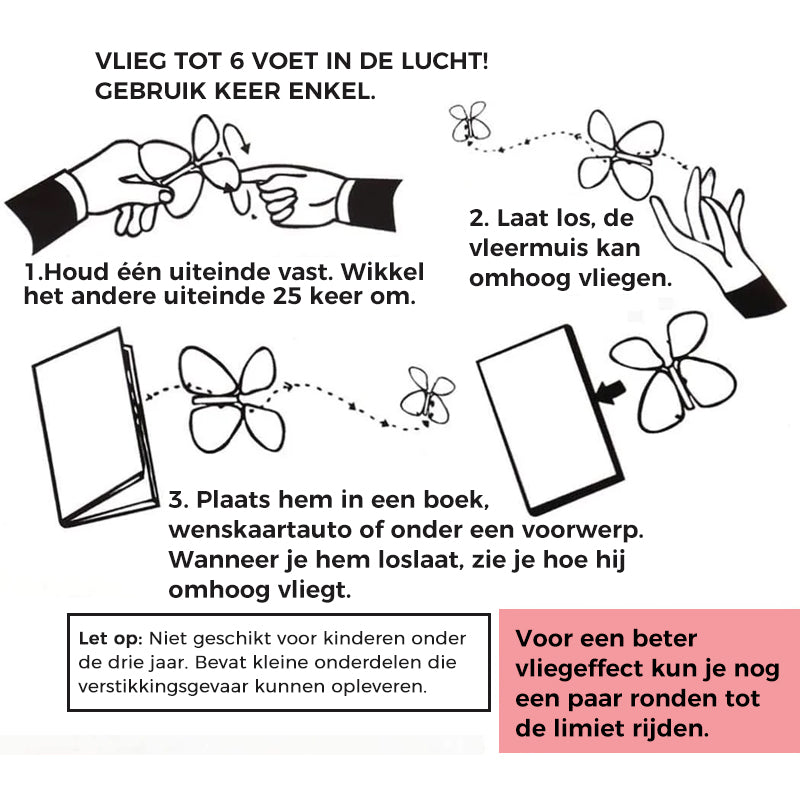 Grappige streken vliegende vleermuizen