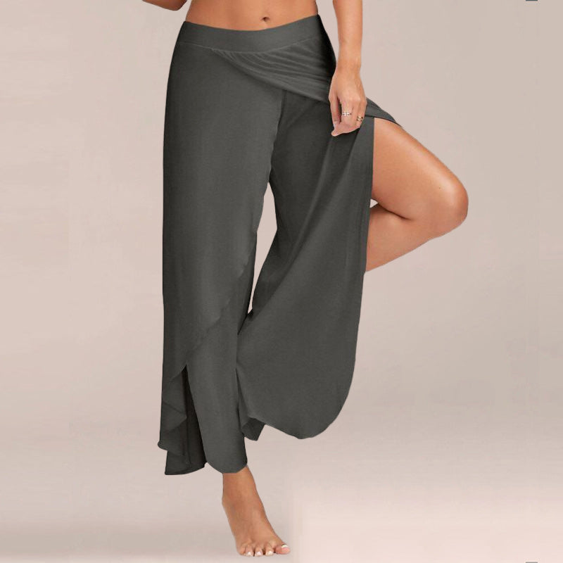 Pantalon de survêtement de yoga décontracté à jambes larges pour femmes