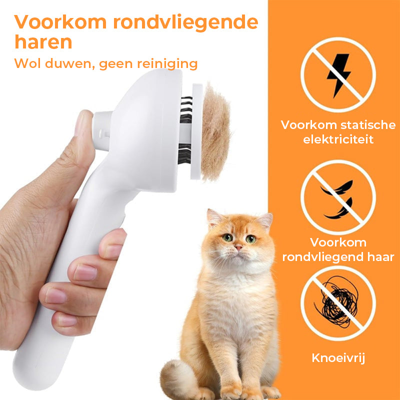Kam voor ontharing met spray voor huisdieren