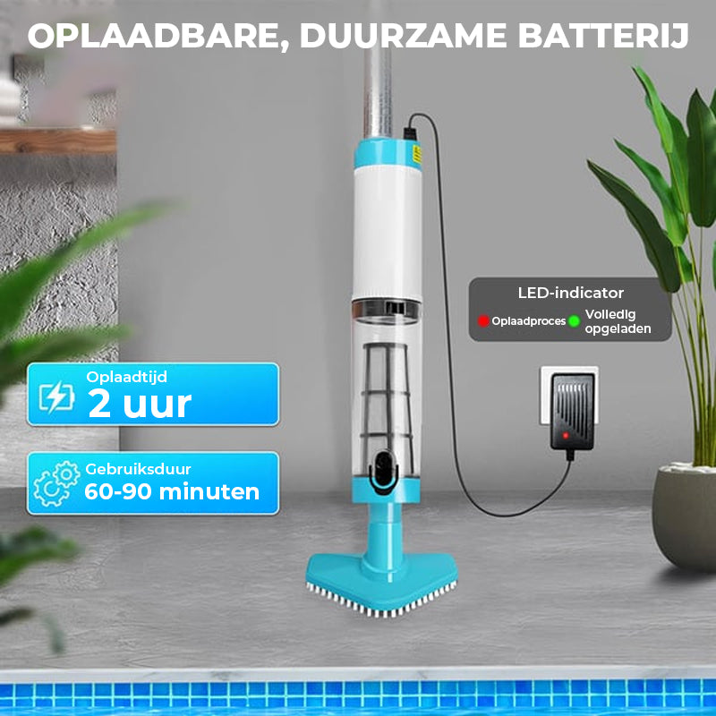 3-in-1 draadloze, oplaadbare, krachtige zwembadstofzuiger