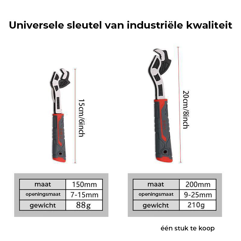 Multifunctionele zelfvergrendelende verstelbare sleutel