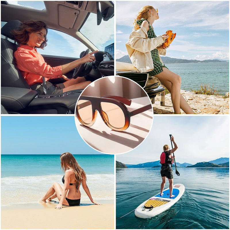 Lunettes de soleil ovales teintées Ombre pour femmes