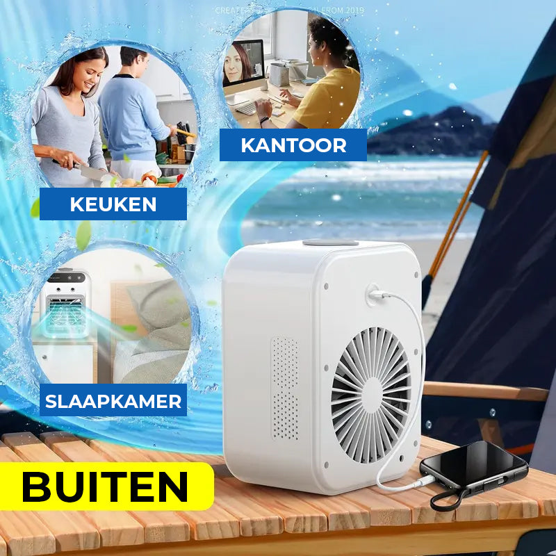 Draagbare 3-in-1 koelventilator met 2 snelheden en mistfunctie