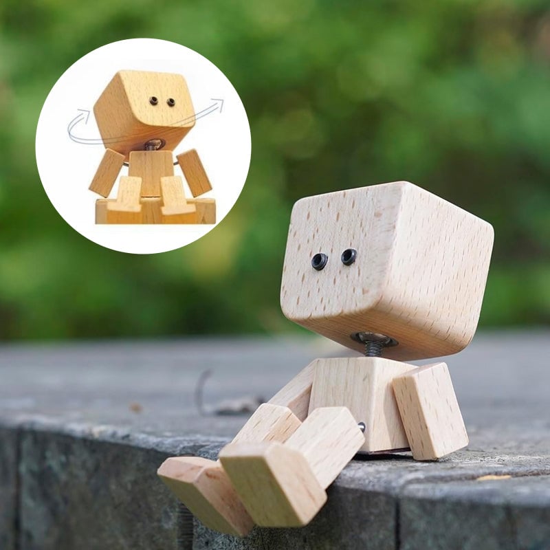 Figurine en bois vibrante