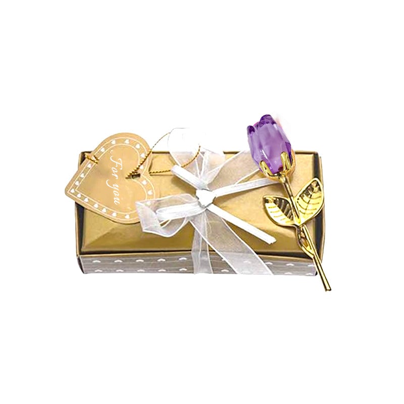 Kunstmatige rozentak met kristallen bloem