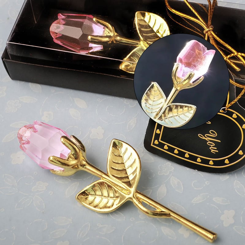 Kunstmatige rozentak met kristallen bloem