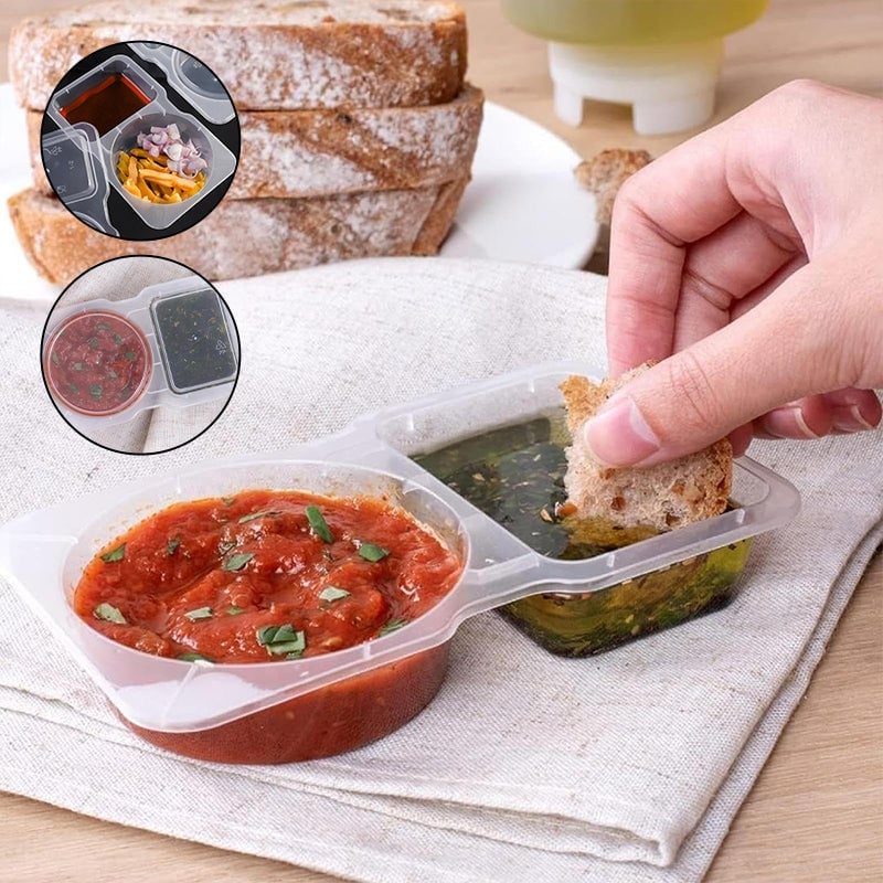 Snackcontainers met dubbele compartimenten en deksels