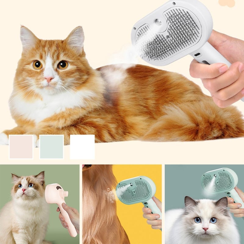 Kam voor ontharing met spray voor huisdieren