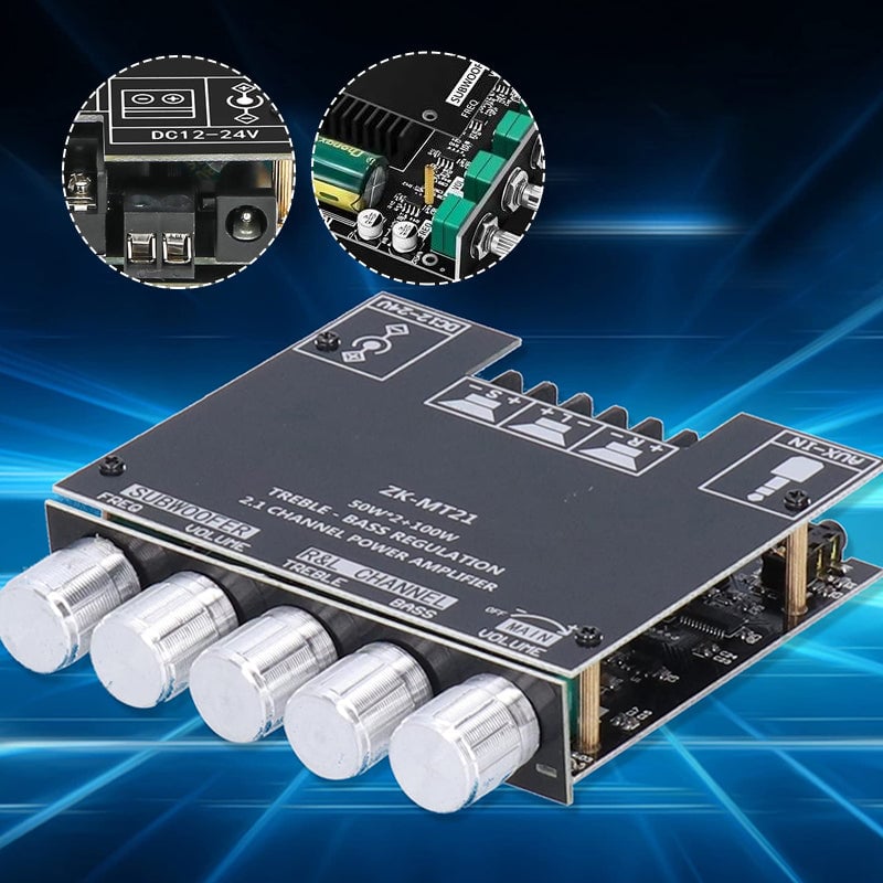 2.1-kanaals audio-ontvanger-versterkermodule