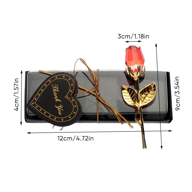 Kunstmatige rozentak met kristallen bloem