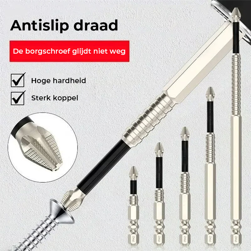 Set met hoogmagnetische schroevendraaiers en boortjes