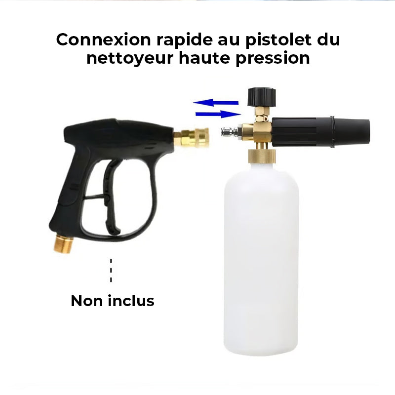Améliorez votre expérience de lavage de voiture - Accessoire à double connecteur pour canon à mousse