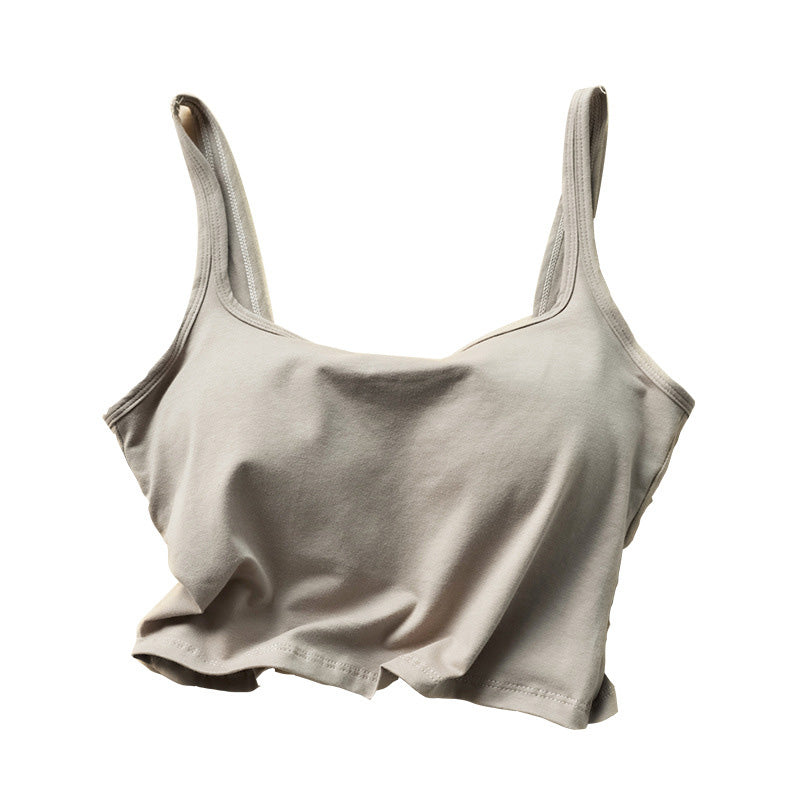 Soutien-gorge de sport respirant à séchage rapide de couleur unie pour femmes
