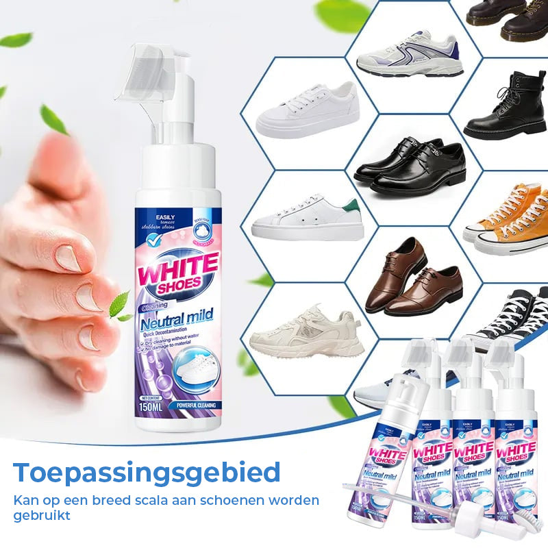 🤍 Schuim No-Rinse Cleaner — Laat schoenen direct stralend & wit worden