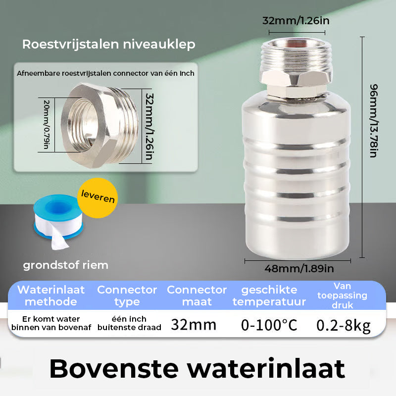 304 roestvrij staal volledig automatische mini drijvende kogelkraan