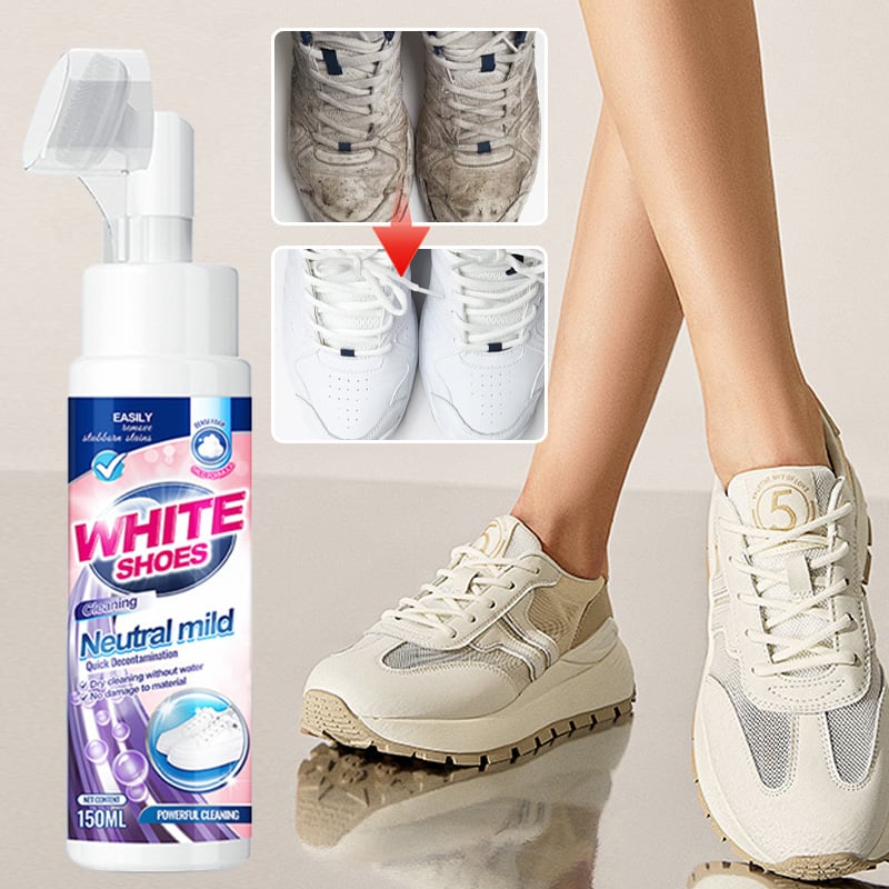 🤍 Schuim No-Rinse Cleaner — Laat schoenen direct stralend & wit worden
