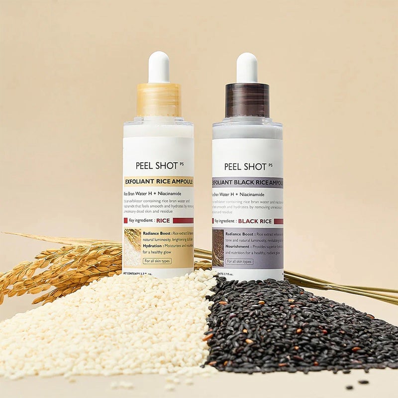 Zachte exfoliërende ampul – zwarte rijst