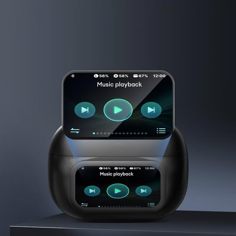 Clip-On Oor LCD Volledig Kleuren Touchscreen Draadloze Hoofdtelefoons