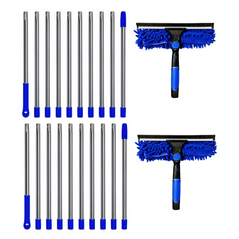 425 cm 2-in-1 intrekbare raamreinigingsborstel en schraperset