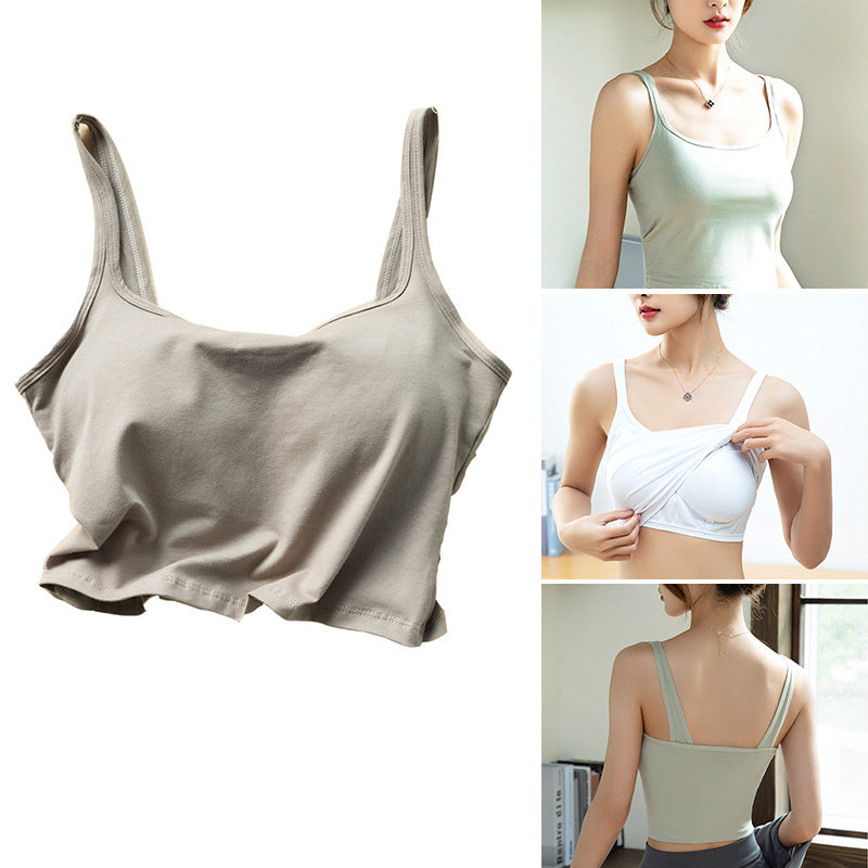 Soutien-gorge de sport respirant à séchage rapide de couleur unie pour femmes
