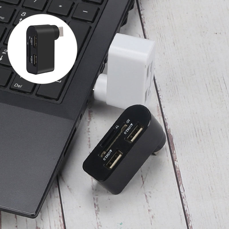 4-in-1 draaibare USB-hub