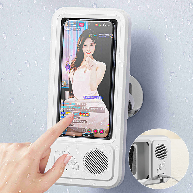 Waterdichte telefooncel voor in de badkamer met Bluetooth-luidspreker