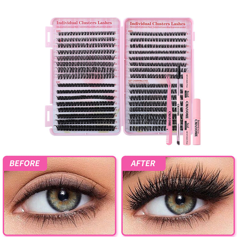 Natuurlijke luchtige set met valse wimperextensions
