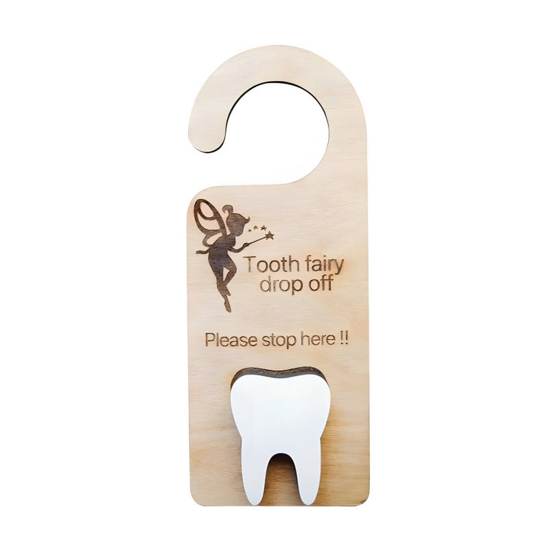 Houten tandenfee deurhanger