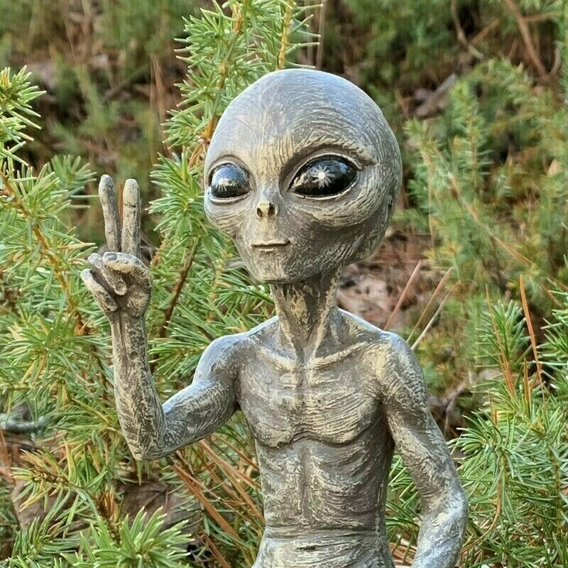 Statue de jardin extraterrestre de l'espace extra-atmosphérique