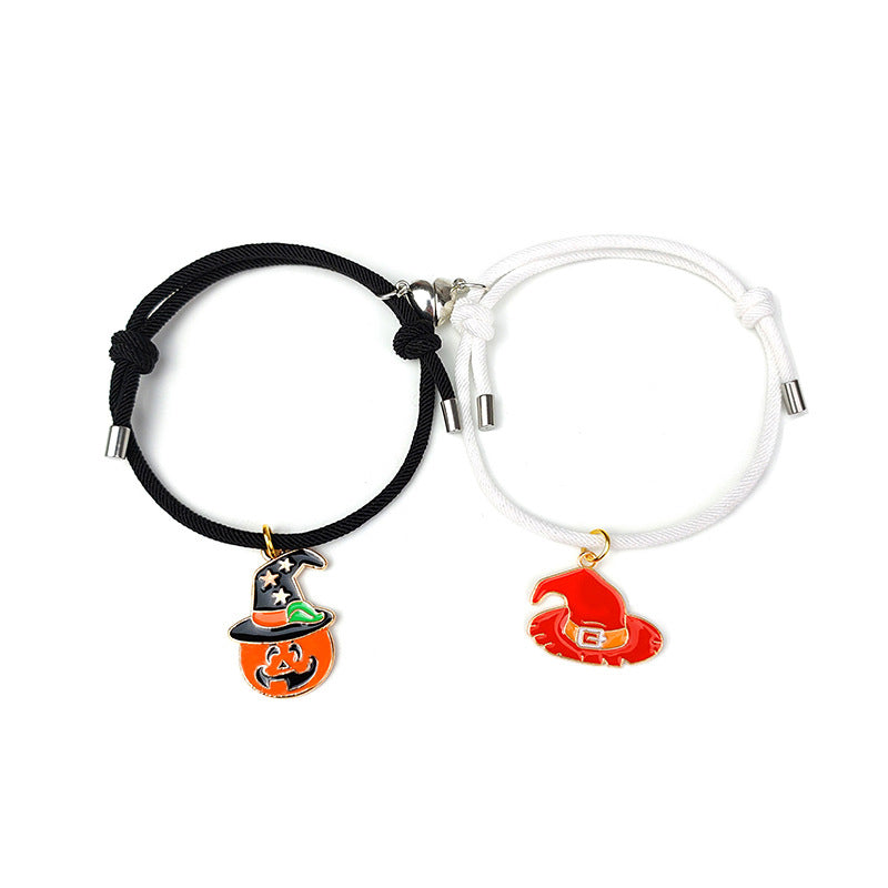 Bracelet magnétique pour couple avec coeur