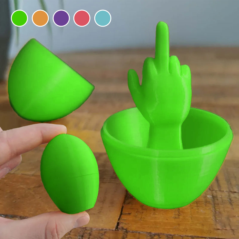 Paasei verrassing - Grappig 3D geprint middelvinger ei