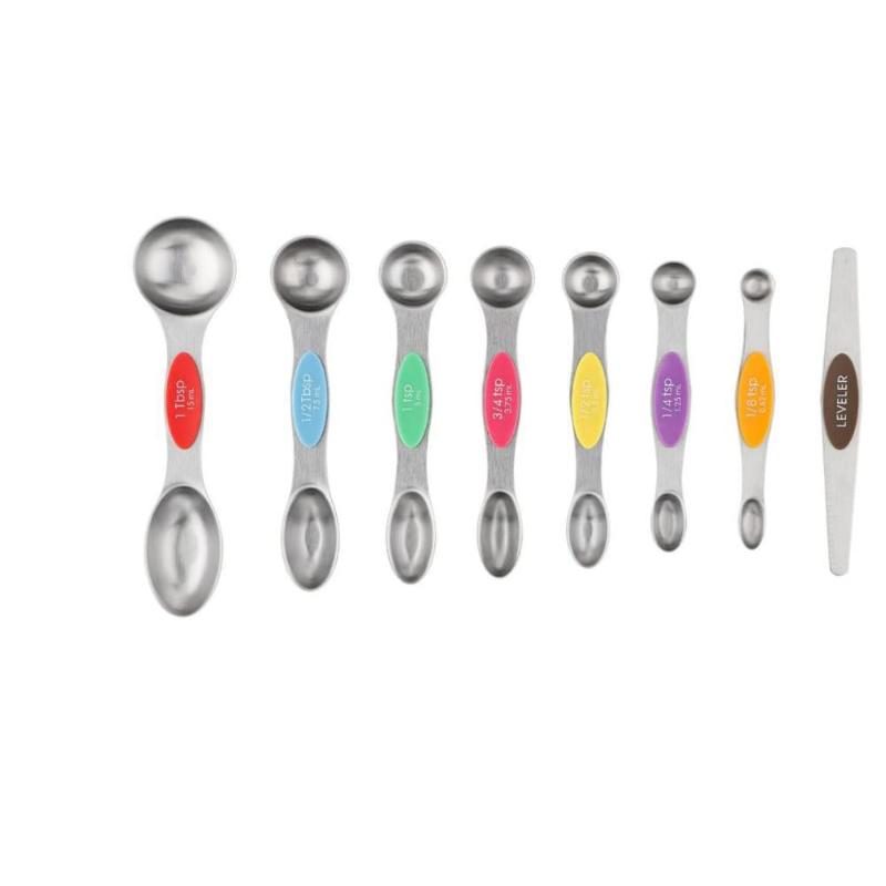 Ensemble de cuillères à mesurer magnétiques en acier inoxydable
