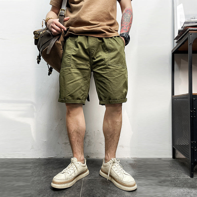 Short à taille élastique avec cordon de serrage pour hommes