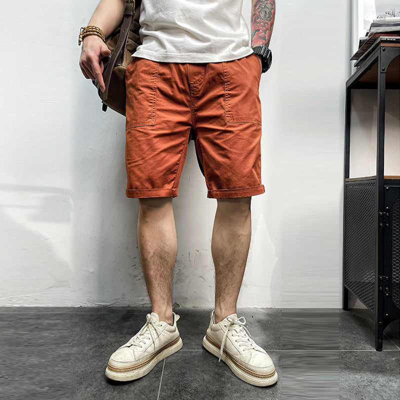 Short à taille élastique avec cordon de serrage pour hommes