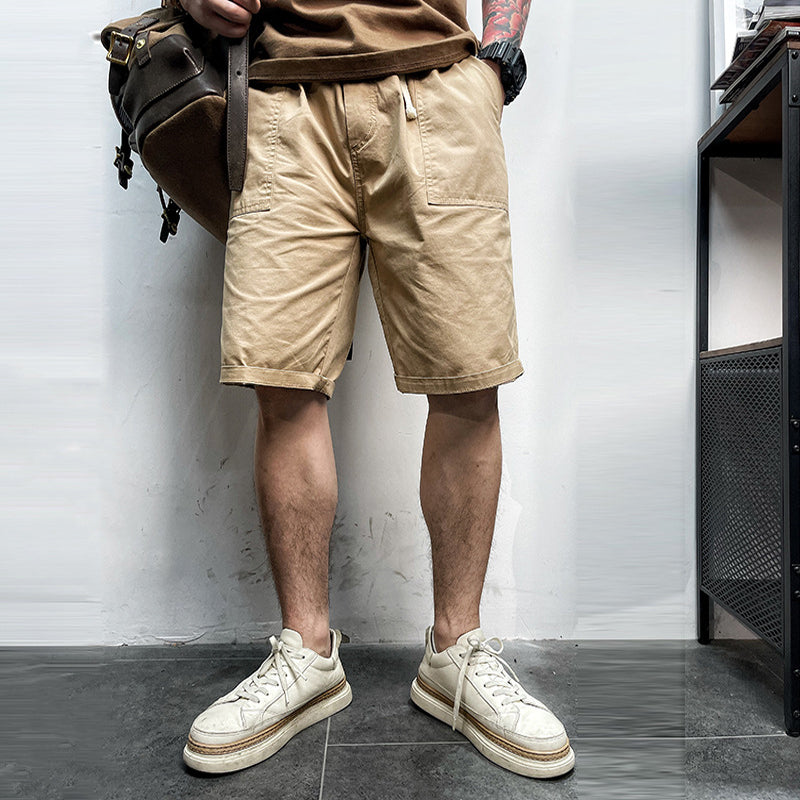 Short à taille élastique avec cordon de serrage pour hommes
