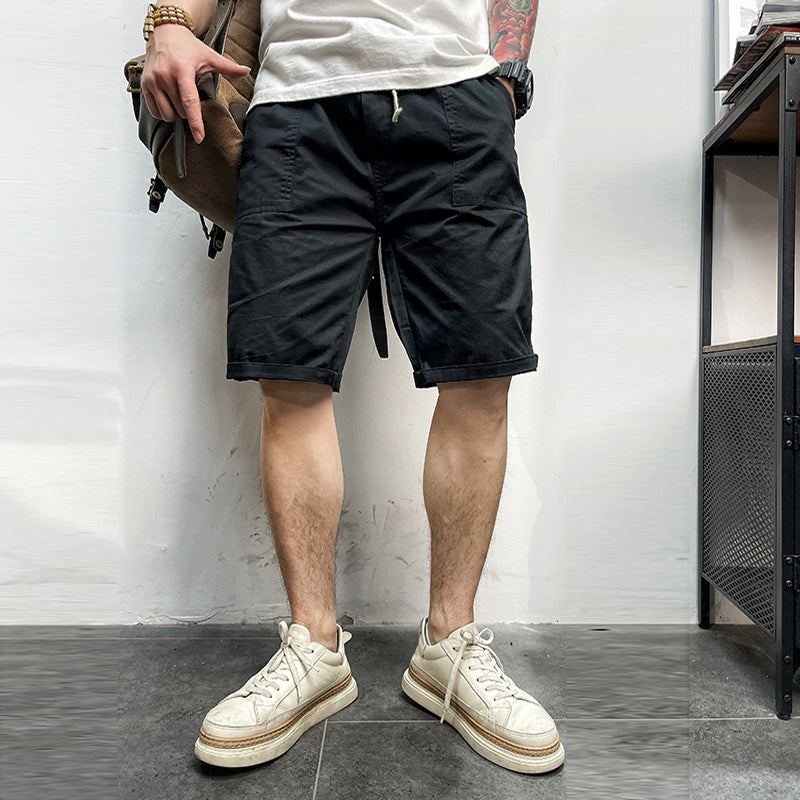 Short à taille élastique avec cordon de serrage pour hommes