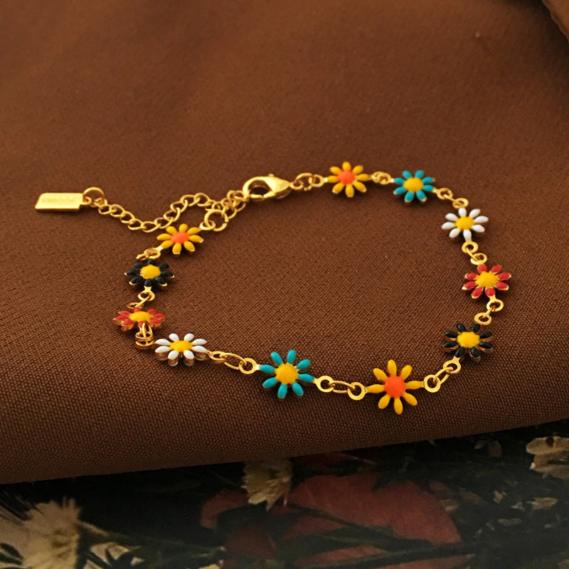 Bracelet et collier de marguerites pour les meilleures amies