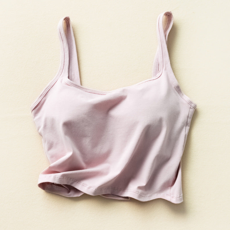 Soutien-gorge de sport respirant à séchage rapide de couleur unie pour femmes