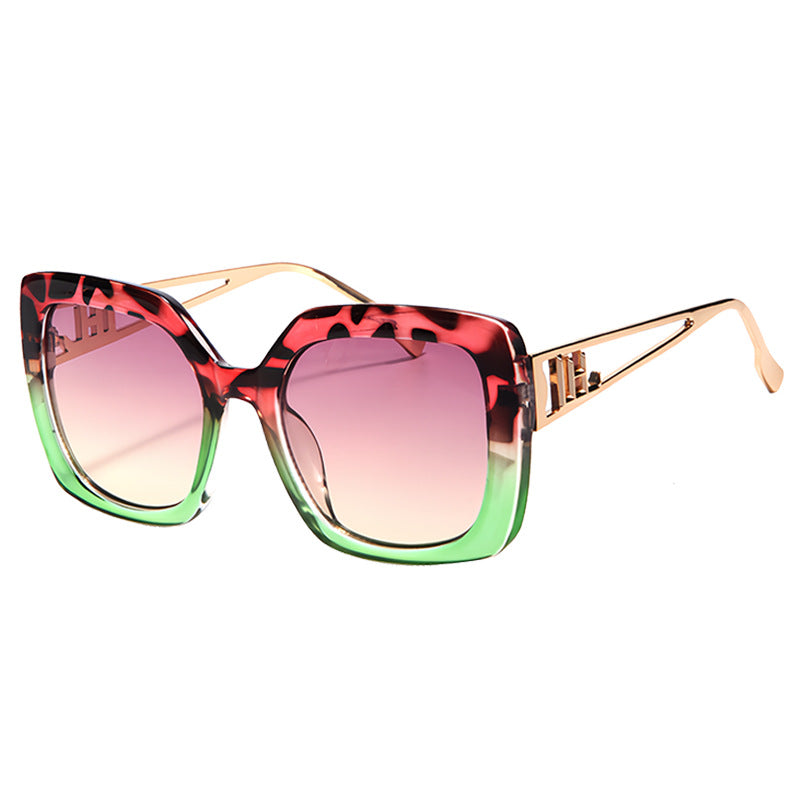 Lunettes de soleil unisexes vintage tendance à grande monture