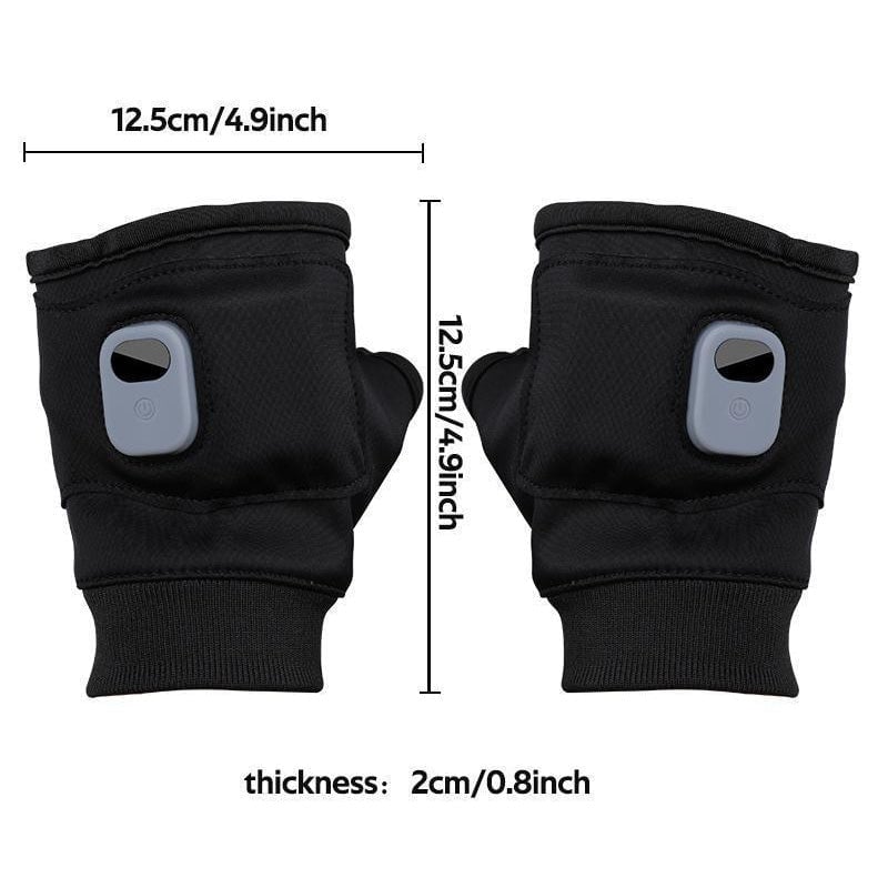 Gants chauffants sans doigts rechargeables par USB