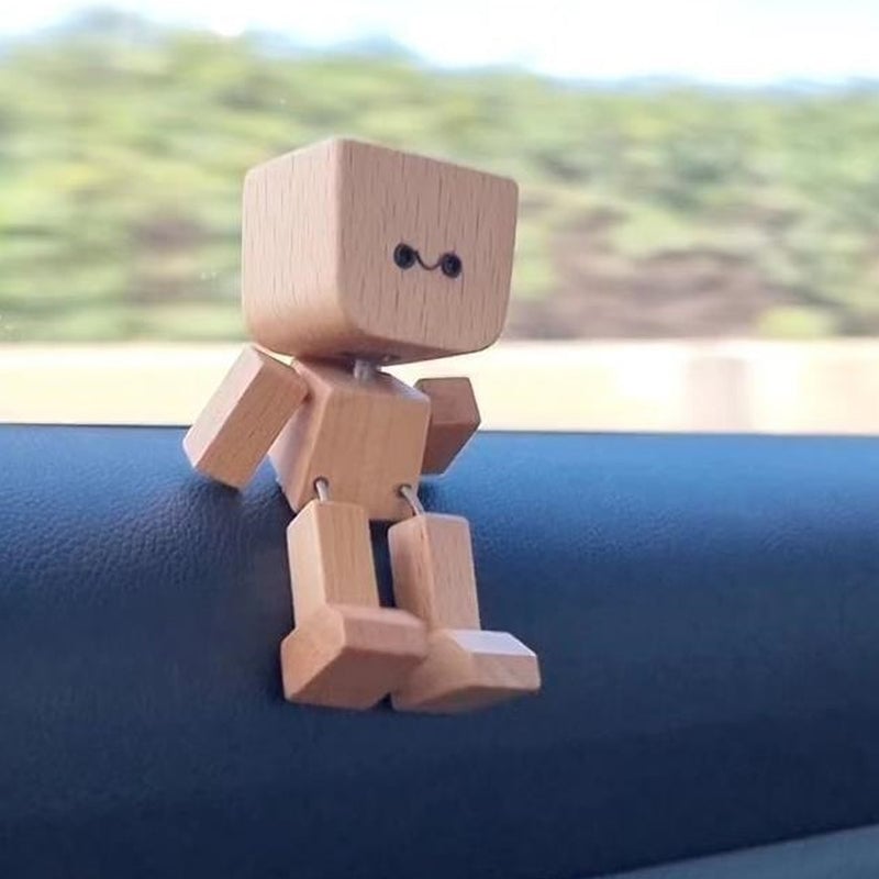 Figurine en bois vibrante