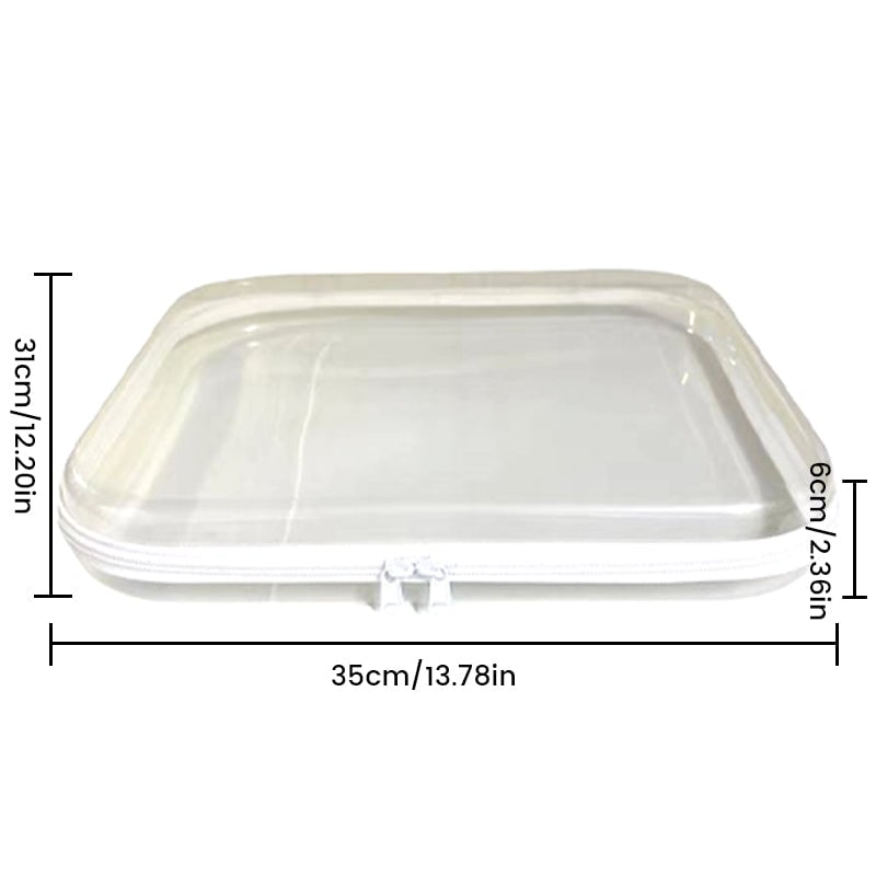 Sac de rangement transparent à fermeture éclair pour vêtements