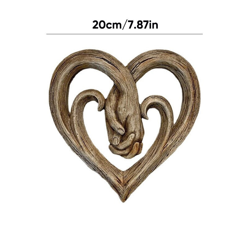Hart hand in hand Wanddecoratie