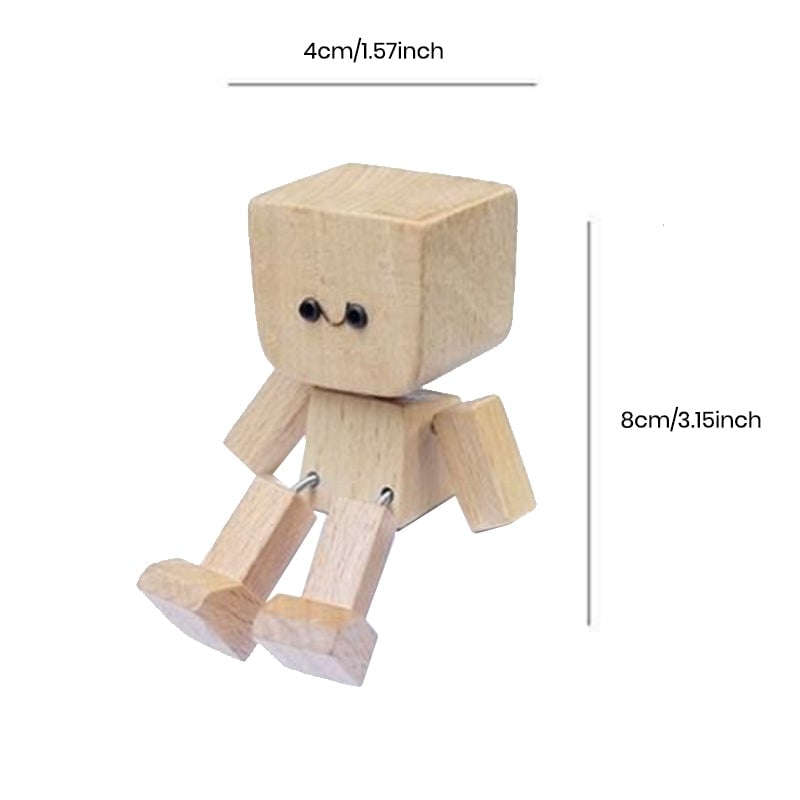 Figurine en bois vibrante
