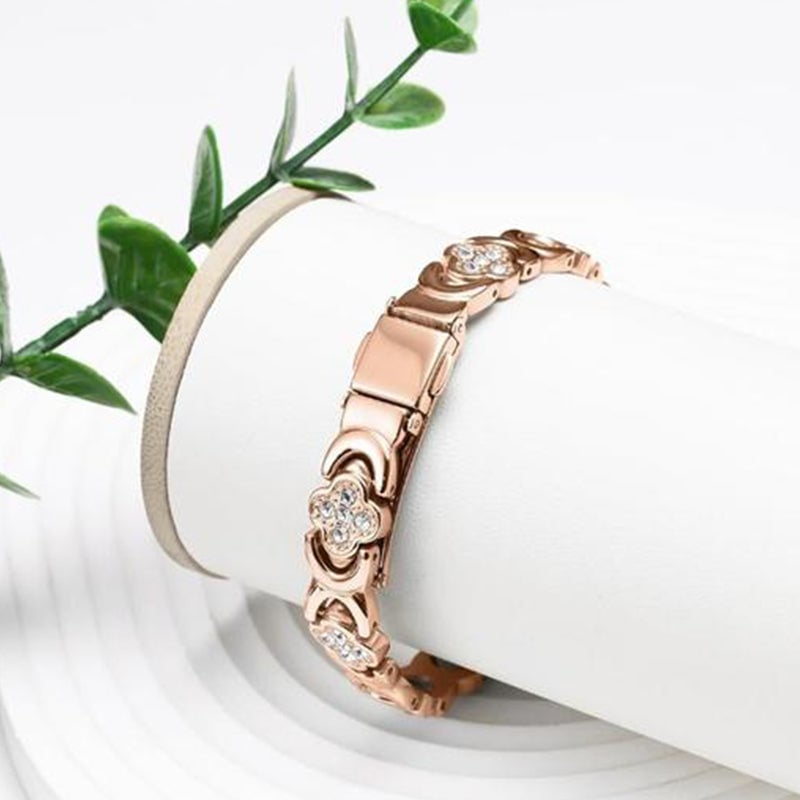 Bloem koperen armband