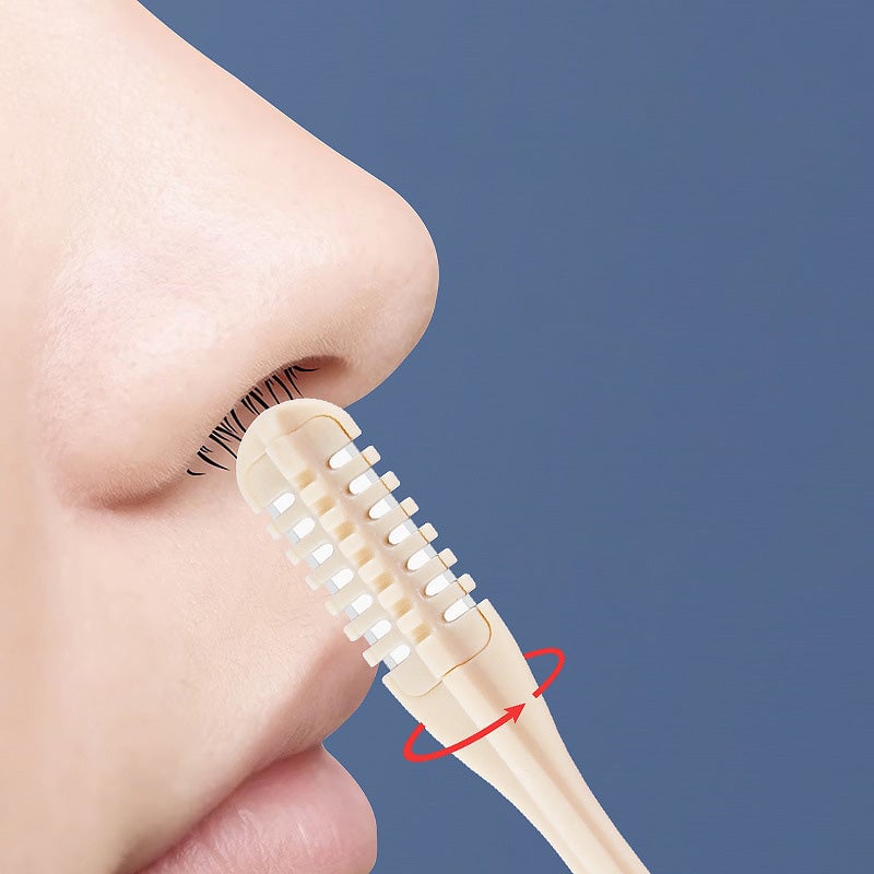 Draagbare 360° roterende neushaartrimmer met oorlepel