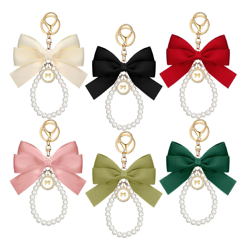 Porte-clés avec bracelet décoré de fausses perles