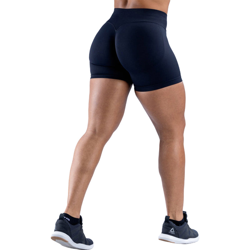 Effen sportshorts met hoge taille voor dames