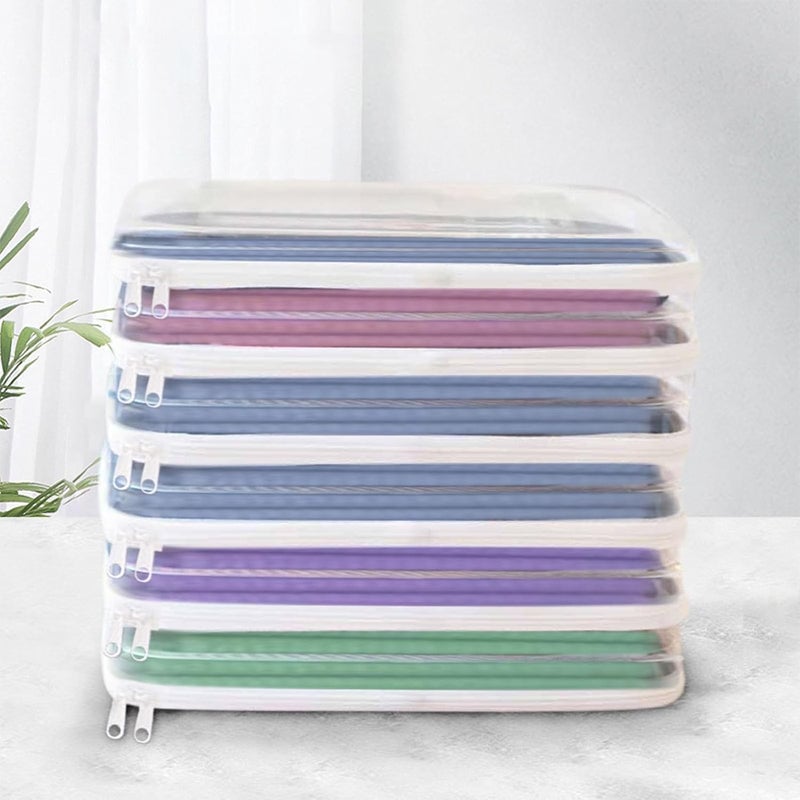 Sac de rangement transparent à fermeture éclair pour vêtements