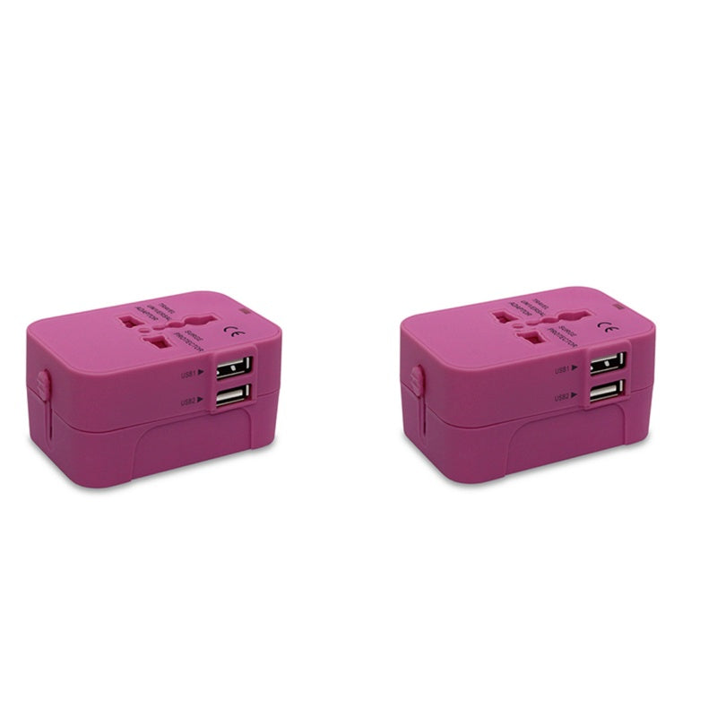 Universele reisadapter met twee USB-poorten